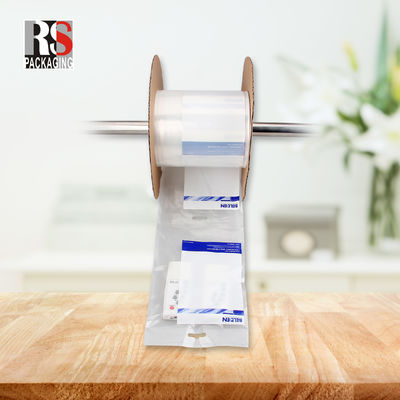 สัญลักษณ์ที่กําหนดเอง กระเป๋าสะพาย LDPE เปิดก่อนบนม้วนสําหรับเครื่องจักรอัตโนมัติ