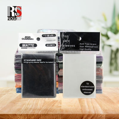 PP Matte Transparent Clear Game Card Sleeves ผู้ถือการ์ดการค้าที่กําหนดเอง