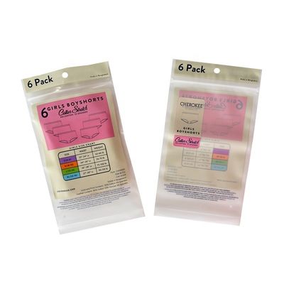 PET / VMPET / CPP ซิปเปอร์พิมพ์กระเป๋าพอลิสําหรับบิกินี่ / ถุงเท้าไหม / แพคเกจถุงเท้า