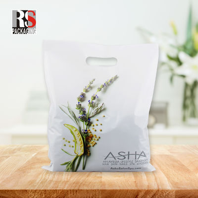 Custom Mylar ตัดตัดจับ Poly Bags กระเป๋าของขวัญพลาสติกนําไปใช้ใหม่ กระเป๋าช้อปปิ้ง