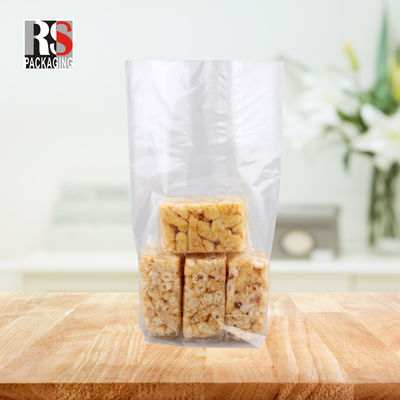 12x8x25cm ถุงอาหารพลาสติกสแควร์ด้านล่าง สําหรับพ๊อปคอร์น ในสีใสหรือตามต้องการ