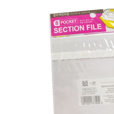 ซีลมือ Bopp กระเป๋า Poly Self Adhesive กระเป๋าหัวร่องซีลด้วย Euro Slot และเทป