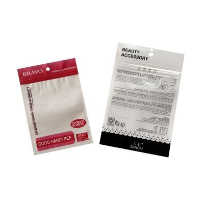 อิเล็กทรอนิกส์ แพคเกจ หน้าใส ถุงพลาสติก Ziplock ผลิตจาก OPP / CPP วัสดุโครงสร้าง