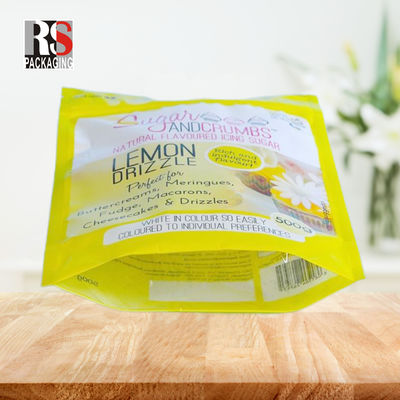 พลาสติก Custom พิมพ์ ZipLock ยืนขึ้นกระเป๋ากระเป๋าสําหรับขยะเค้ก Matcha ชาขยะ