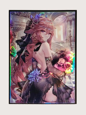 การพิมพ์ขนาดมาตรฐานตามสั่ง 67 X 92 มม โฮโลโฮโลแกรฟิก MTG TCG Board Game Art Card Sleeves
