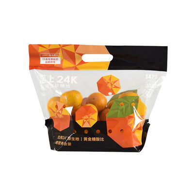 ถุงบรรจุภัณฑ์พลาสติกเกรดอาหารออกแบบเอง ป้องกันหมอกใส สำหรับเก็บผักผลไม้สด พร้อมซิปและหูหิ้ว