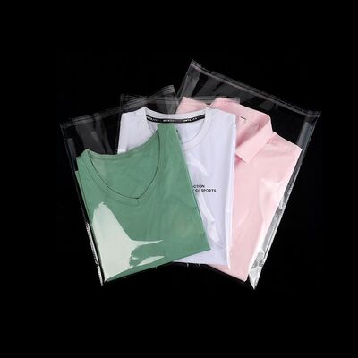 การบรรจุเสื้อยืดที่กําหนดเอง กระเป๋าพลาสติก Opp ใสใส