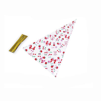 กระเป๋าสะพายเชลโลฟานกระเป๋าสะพายขนมหวานทรงพิเศษ กระเป๋าสะพายพ๊อปคอร์นสามเหลี่ยม กระเป๋าสะพายพลาสติกใส