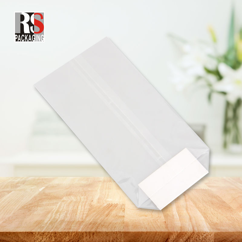 12x8x25cm ถุงอาหารพลาสติกสแควร์ด้านล่าง สําหรับพ๊อปคอร์น ในสีใสหรือตามต้องการ