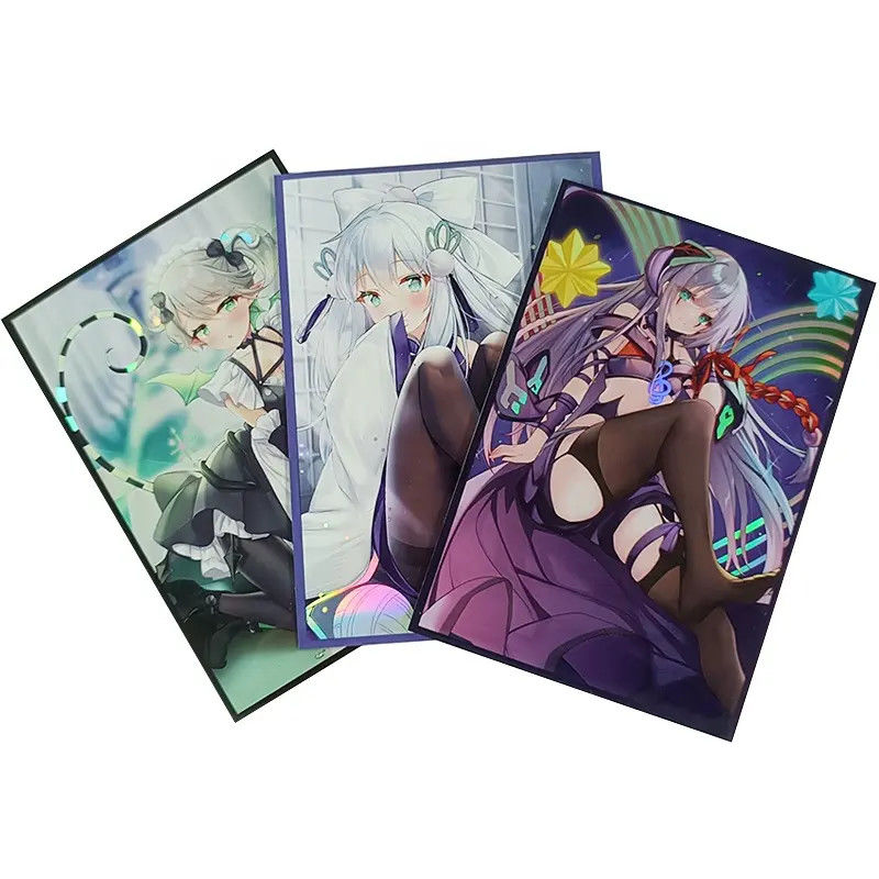รับจําหน่าย Holo Printing Art Yugioh MTG TCG โฮโลแกรมอานิเมะ รับจําหน่าย Board Game Card Sleeves