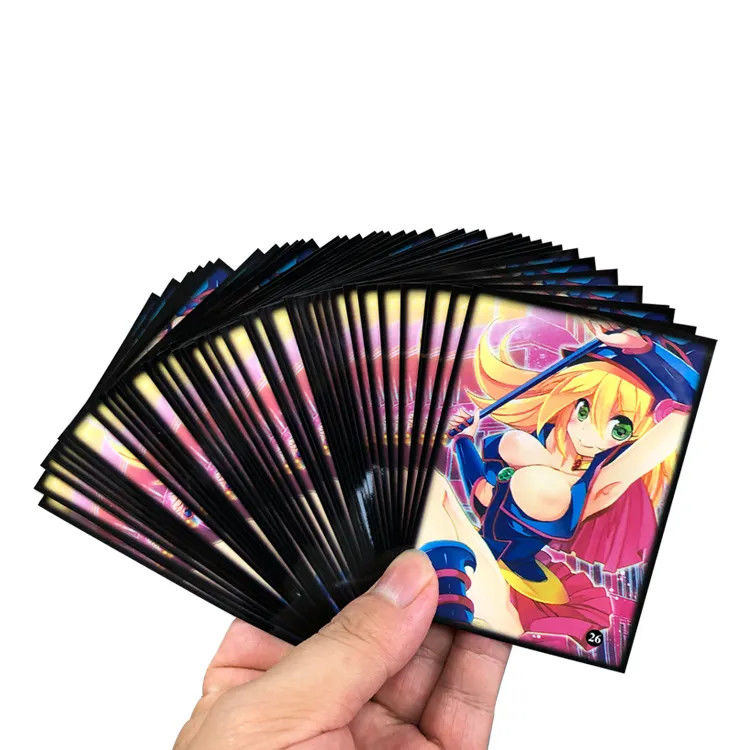 ขนาดที่กําหนดเอง สีแดง สีดํา 2 สี การ์ดเกม แขนสําหรับ Mtg Yu-Gi-Oh การ์ด TCG โลโก้และรูปแบบที่กําหนดเอง