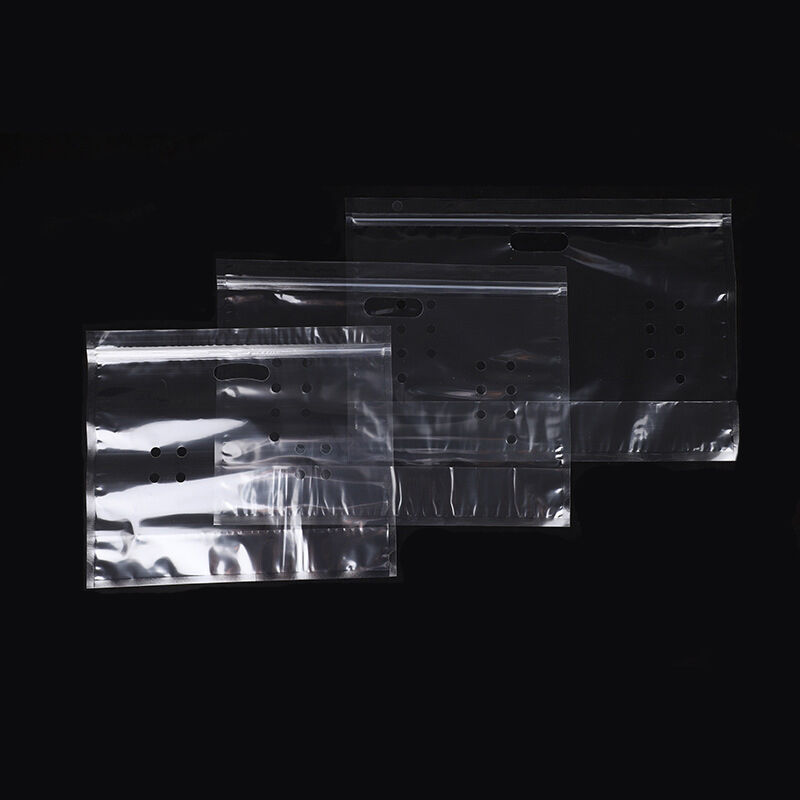 ถุงบรรจุภัณฑ์พลาสติกเกรดอาหารออกแบบเอง ป้องกันหมอกใส สำหรับเก็บผักผลไม้สด พร้อมซิปและหูหิ้ว