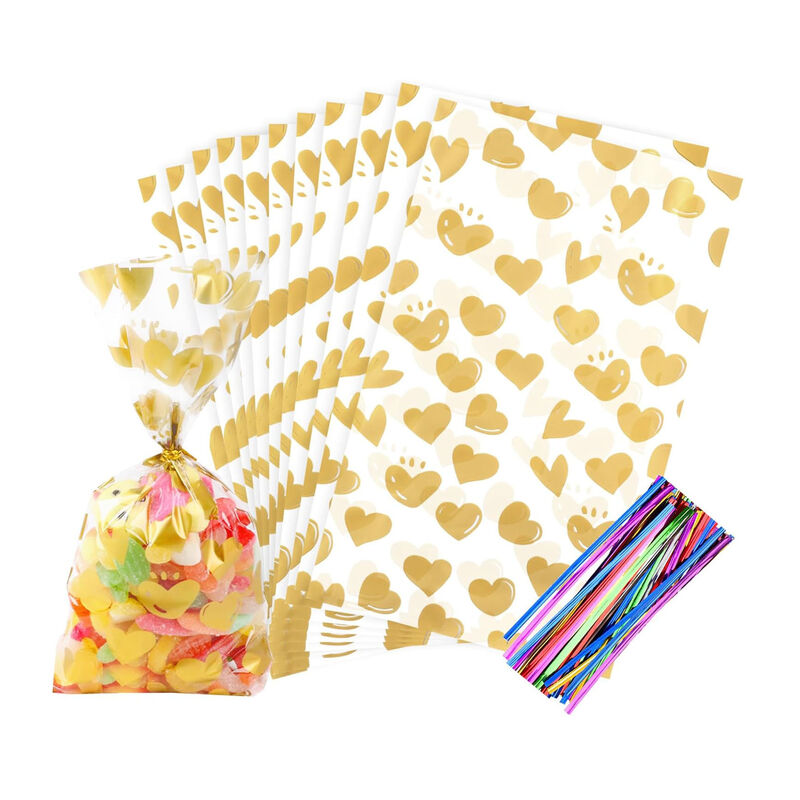 กระเป๋าเซลโลฟานคริสต์มาสต์ 10/20 แพ็คด้วยสวมผูกผูกผูกผูกผูก