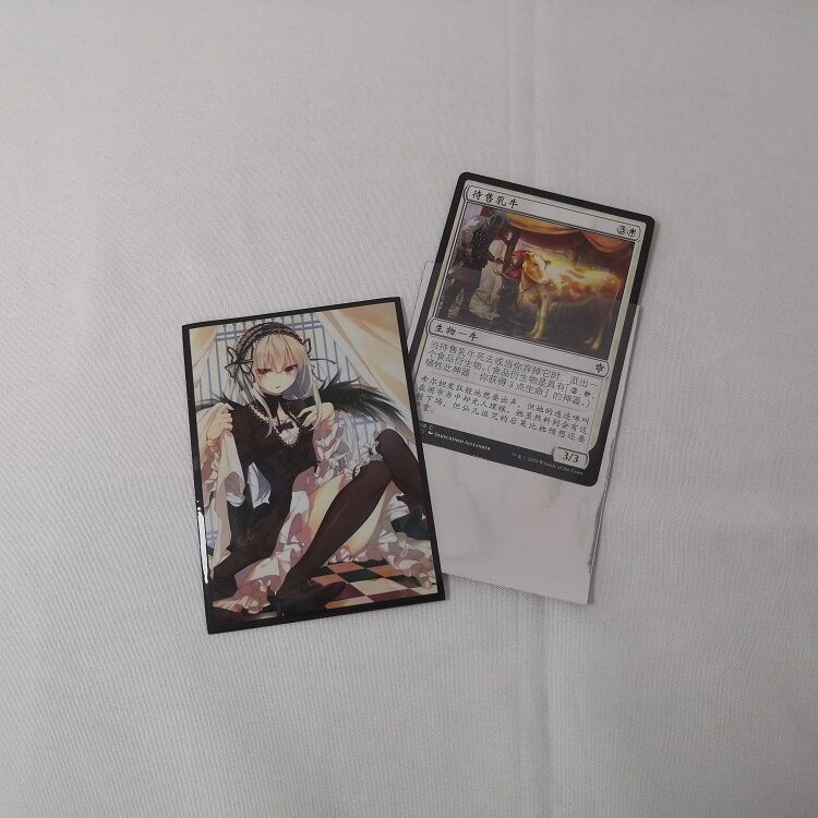 ปลอกสวมการ์ดอนิเมะพิมพ์ลายพิเศษเฉพาะบุคคล อุปกรณ์เสริมเกมการ์ด ปลอกสวมการ์ดลายศิลปะตามสั่ง